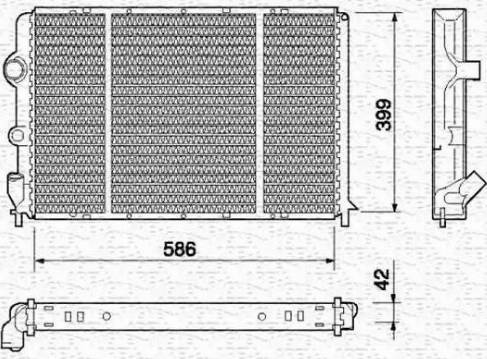 Magneti Marelli 350213738000 - Radiator, engine cooling autospares.lv