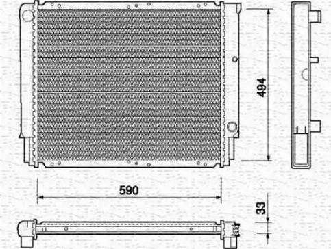 Magneti Marelli 350213733000 - Radiator, engine cooling autospares.lv