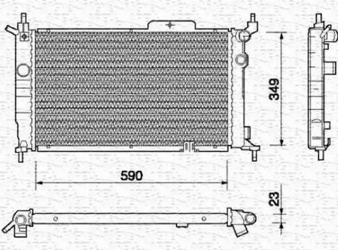 Magneti Marelli 350213729000 - Radiator, engine cooling autospares.lv