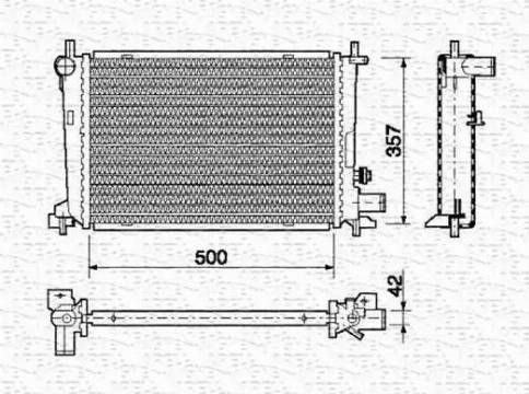 Magneti Marelli 350213726000 - Radiator, engine cooling autospares.lv