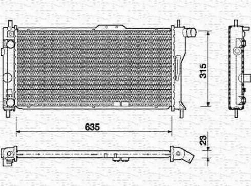 Magneti Marelli 350213727000 - Radiator, engine cooling autospares.lv