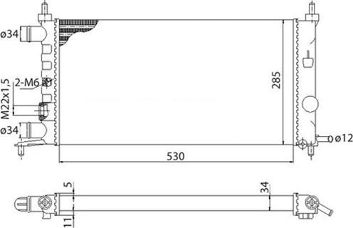 Magneti Marelli 350213776003 - Radiator, engine cooling autospares.lv