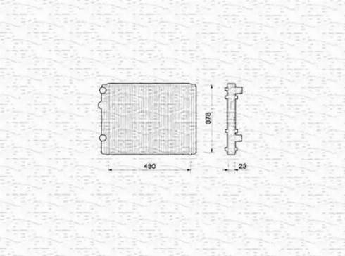 Magneti Marelli 350213778000 - Radiator, engine cooling autospares.lv