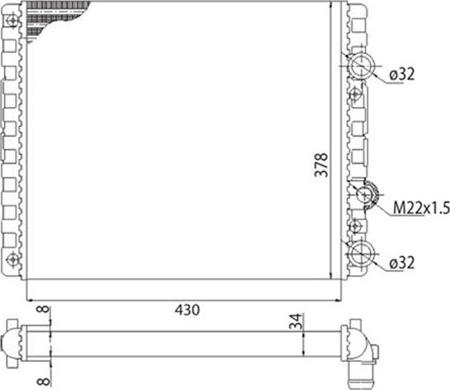 Magneti Marelli 350213778003 - Radiator, engine cooling autospares.lv