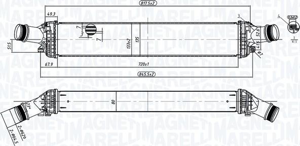 Magneti Marelli 351319204430 - Intercooler, charger autospares.lv