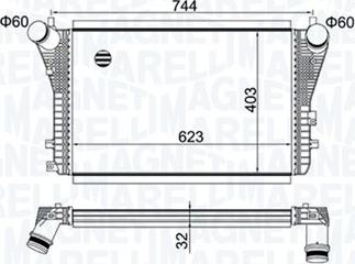 Magneti Marelli 351319204050 - Intercooler, charger autospares.lv