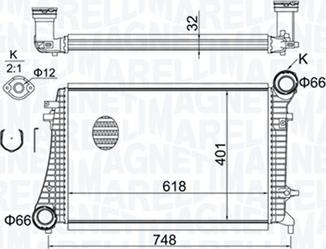 Magneti Marelli 351319204240 - Intercooler, charger autospares.lv