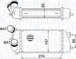 Magneti Marelli 351319205240 - Intercooler, charger autospares.lv