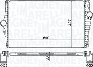 Magneti Marelli 351319205220 - Intercooler, charger autospares.lv