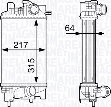 Magneti Marelli 351319203020 - Intercooler, charger autospares.lv