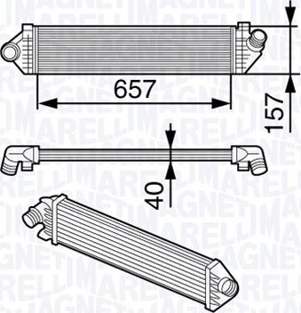 Magneti Marelli 351319202050 - Intercooler, charger autospares.lv