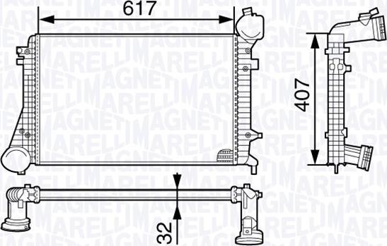 Magneti Marelli 351319202080 - Intercooler, charger autospares.lv