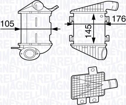 Magneti Marelli 351319202190 - Intercooler, charger autospares.lv