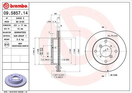 Magneti Marelli 360406046000 - Brake Disc autospares.lv