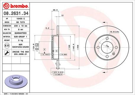 Magneti Marelli 360406047800 - Brake Disc autospares.lv