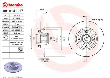 Magneti Marelli 360406060700 - Brake Disc autospares.lv