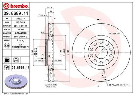 Magneti Marelli 360406001801 - Brake Disc autospares.lv