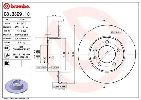 Magneti Marelli 360406106500 - Brake Disc autospares.lv