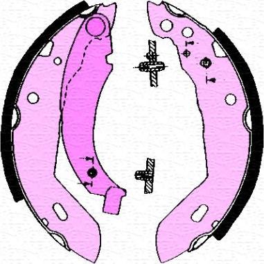 Magneti Marelli 360219196250 - Brake Shoe, Drum brakes autospares.lv