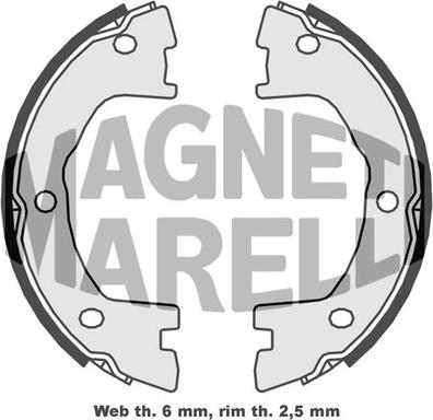 Magneti Marelli 360219198302 - Brake Shoe, Drum brakes autospares.lv