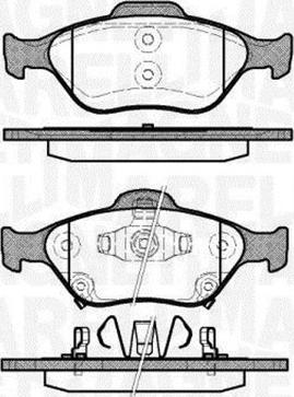 Magneti Marelli 363916060404 - Brake Pad Set, disc brake autospares.lv