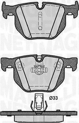 Magneti Marelli 363916060487 - Brake Pad Set, disc brake autospares.lv