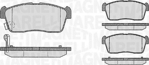 Magneti Marelli 363916060470 - Brake Pad Set, disc brake autospares.lv