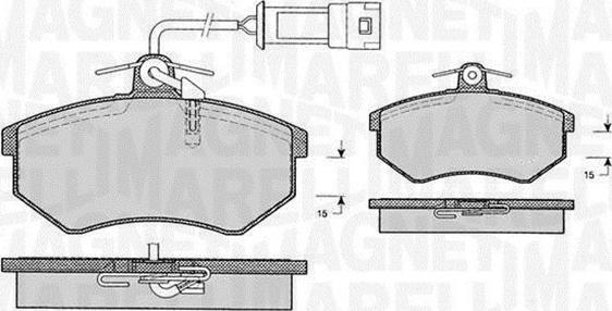 Magneti Marelli 363916060599 - Brake Pad Set, disc brake autospares.lv