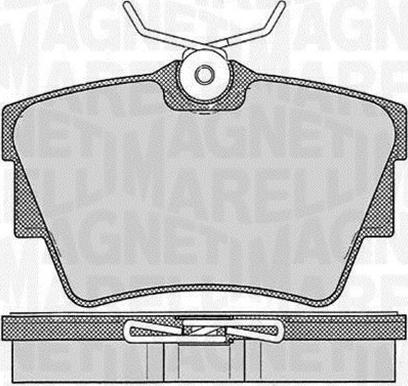 Magneti Marelli 363916060542 - Brake Pad Set, disc brake autospares.lv