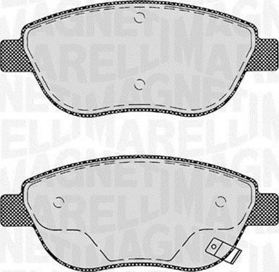 Magneti Marelli 363916060561 - Brake Pad Set, disc brake autospares.lv