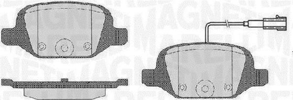 Magneti Marelli 363916060503 - Brake Pad Set, disc brake autospares.lv