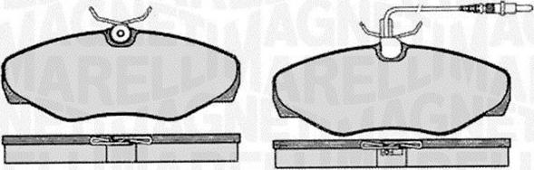 Magneti Marelli 363916060589 - Brake Pad Set, disc brake autospares.lv