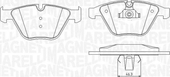 Magneti Marelli 363916060581 - Brake Pad Set, disc brake autospares.lv