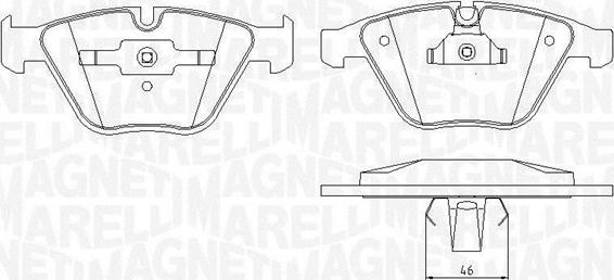 Magneti Marelli 363916060583 - Brake Pad Set, disc brake autospares.lv