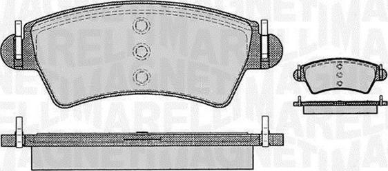 Magneti Marelli 363916060538 - Brake Pad Set, disc brake autospares.lv