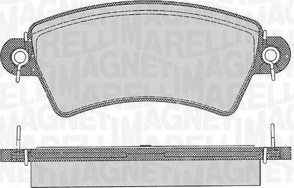 Magneti Marelli 363916060537 - Brake Pad Set, disc brake autospares.lv