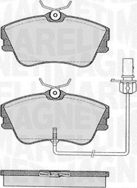 Magneti Marelli 363916060528 - Brake Pad Set, disc brake autospares.lv