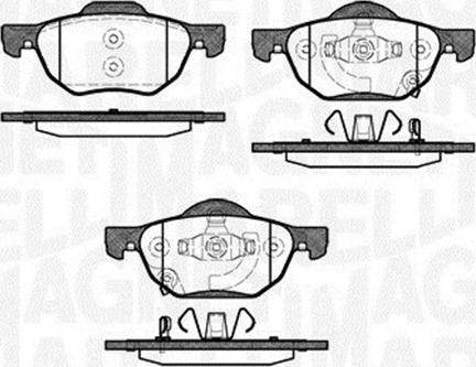 Magneti Marelli 363916060691 - Brake Pad Set, disc brake autospares.lv