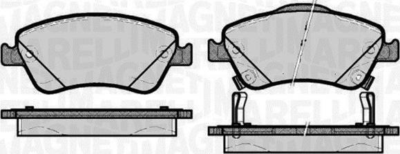 Magneti Marelli 363916060664 - Brake Pad Set, disc brake autospares.lv