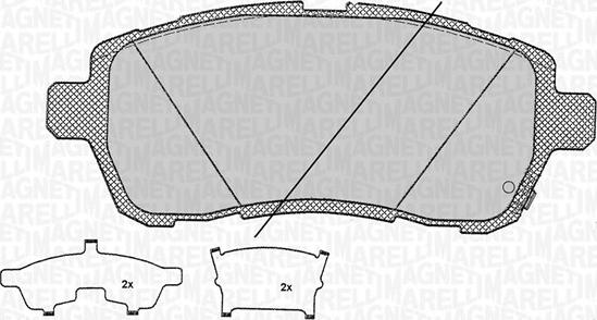 Magneti Marelli 363916060684 - Brake Pad Set, disc brake autospares.lv