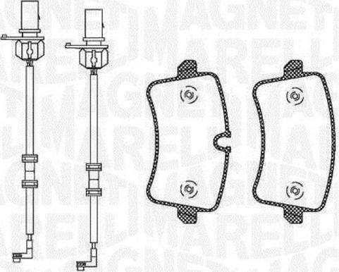 Magneti Marelli 363916060674 - Brake Pad Set, disc brake autospares.lv