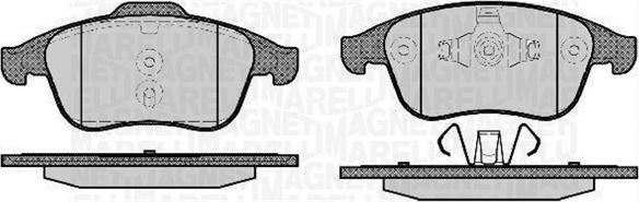 Magneti Marelli 363916060670 - Brake Pad Set, disc brake autospares.lv