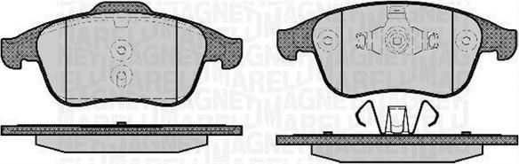 Magneti Marelli 363916060672 - Brake Pad Set, disc brake autospares.lv