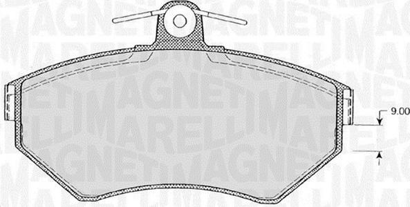 Magneti Marelli 363916060145 - Brake Pad Set, disc brake autospares.lv