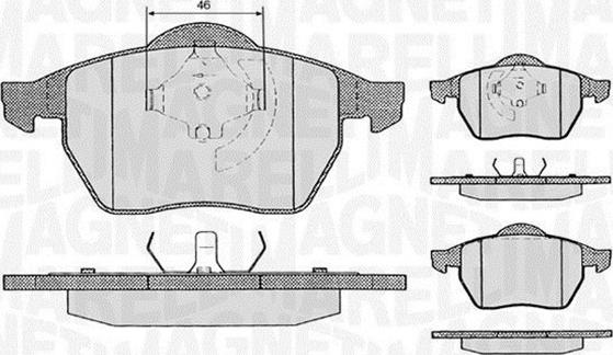 Magneti Marelli 363916060146 - Brake Pad Set, disc brake autospares.lv