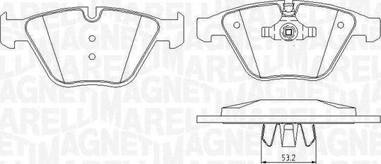 Magneti Marelli 363916060150 - Brake Pad Set, disc brake autospares.lv