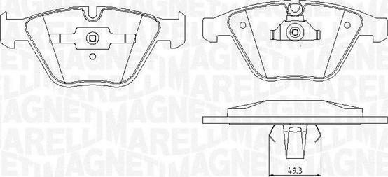 Magneti Marelli 363916060151 - Brake Pad Set, disc brake autospares.lv
