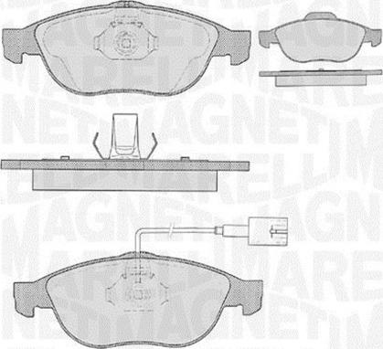 Magneti Marelli 363916060108 - Brake Pad Set, disc brake autospares.lv