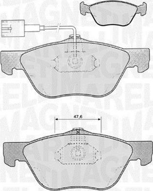 Magneti Marelli 363916060103 - Brake Pad Set, disc brake autospares.lv