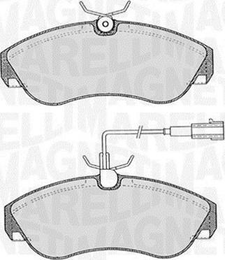 Magneti Marelli 363916060185 - Brake Pad Set, disc brake autospares.lv